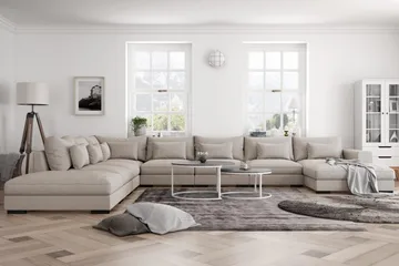 Dubai Stor U-modulsoffa Byggbar med Divan Höger - Ljus / Beige - Products - Möbler - Soffa - Modulsoffa - Komplett modulsoffa