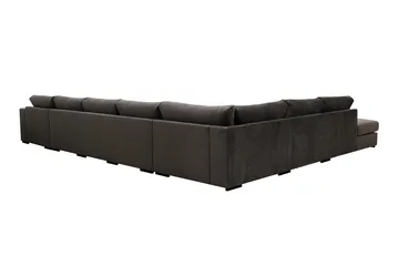 Grande Stor 7-sits U-Soffa med Divan Höger - Mörkgrå Sammet - Products - Möbler - Soffa - Modulsoffa - Komplett modulsoffa