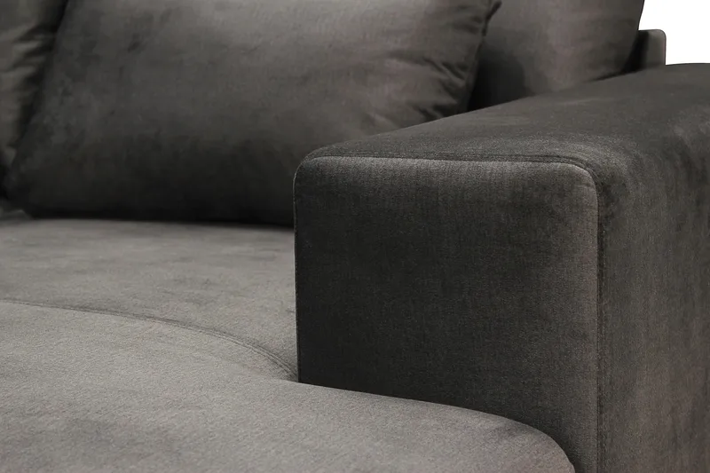 Grande Stor 7-sits U-Soffa med Divan Höger - Mörkgrå Sammet - Products - Möbler - Soffa - Modulsoffa - Komplett modulsoffa