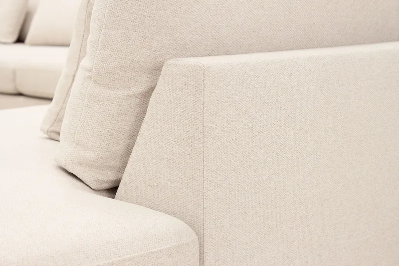 Grande Stor 7-sits U-Soffa med Divan Vänster - Beige Tyg - Products - Möbler - Soffa - Modulsoffa - Komplett modulsoffa