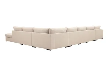 Grande Stor 7-sits U-Soffa med Divan Vänster - Beige Tyg - Products - Möbler - Soffa - Modulsoffa - Komplett modulsoffa