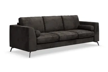 Ocean Lyx 3-sits Sammetssoffa - Mörkgrå - Products - Möbler - Soffa - 3 sits soffa