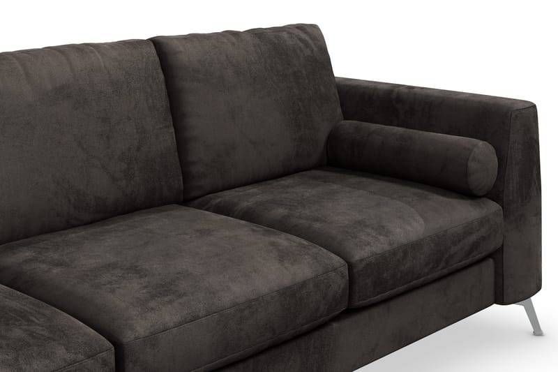 Ocean Lyx 3-sits Sammetssoffa - Mörkgrå - Products - Möbler - Soffa - 3 sits soffa