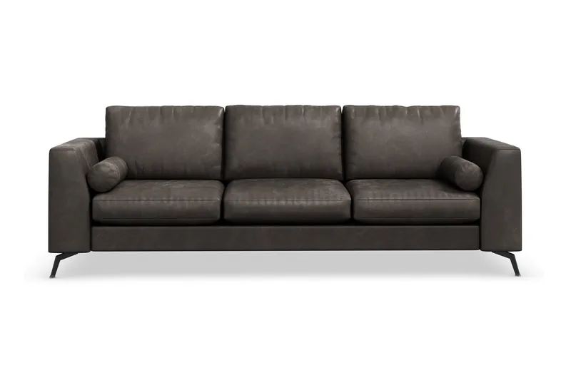 Ocean Lyx 3-sits Soffa i Konstläder - Mörkgrå - Products - Möbler - Soffa - 3 sits soffa