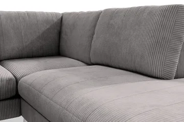 Ocean Lyx 6-sits Högervänd U-formad Soffa med Divan och Schäslong + Fotpall i Manchester - Mörkgrå - Products - Möbler - Soffa - U-soffa