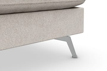 Ocean Lyx 6-sits Högervänd U-formad Soffa med Divan och Schäslong + Fotpall i Tyg - Beige - Products - Möbler - Soffa - U-soffa