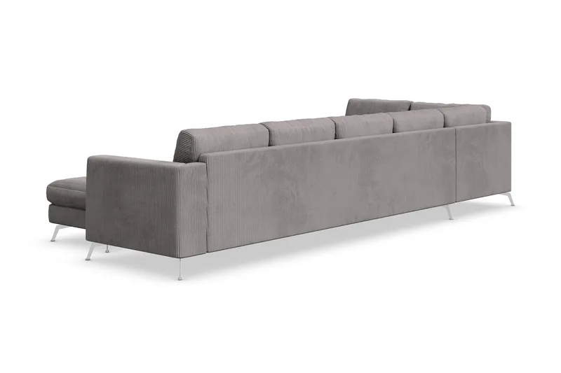 Ocean Lyx 6-sits Vänstervänd U-formad Soffa med Divan och Schäslong + Fotpall i Manchester - Mörkgrå - Products - Möbler - Soffa - U-soffa