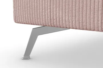 Ocean Lyx 6-sits Vänstervänd U-formad Soffa med Divan och Schäslong + Fotpall i Manchester - Rosa - Products - Möbler - Soffa - U-soffa