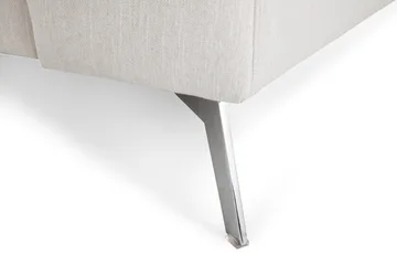 Ocean Lyx 6-sits Vänstervänd U-formad Soffa med Divan och Schäslong + Fotpall i Tyg - Ljusgrå - Products - Möbler - Soffa - U-soffa