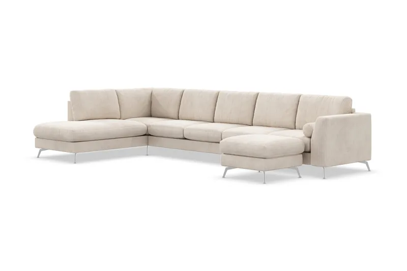 Ocean Lyx U-soffa med Schäslong Vänster - Beige - Products - Möbler - Soffa - U-soffa
