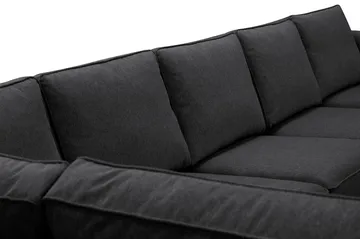 Optus 6-sits U-soffa med Divan och schäslong höger - Svart - Products - Möbler - Soffa - U-soffa
