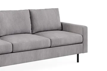 Peppe Soffgrupp 3-sits Soffa + Fåtölj + Fotpall i Manchester - Grå - Products - Möbler - Soffa - Soffgrupp