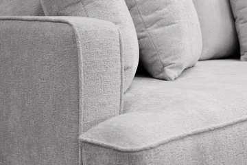Rossita 3-sits Djup Soffa i Chenille - Ljus Grå - Products - Möbler - Soffa - 3 sits soffa