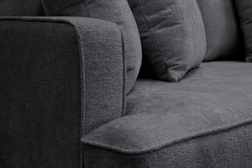 Rossita 3-sits Djup Soffa i Chenille - Svart - Products - Möbler - Soffa - 3 sits soffa