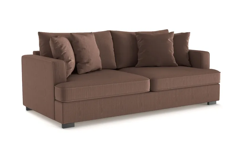 Rossita 3-sits Djup Soffa i Manchester - Brun - Products - Möbler - Soffa - 3 sits soffa