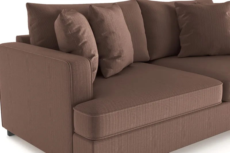 Rossita 3-sits Djup Soffa i Manchester - Brun - Products - Möbler - Soffa - 3 sits soffa