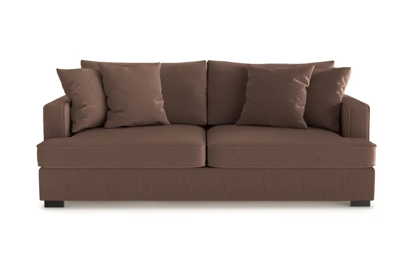 Rossita 3-sits Djup Soffa i Manchester - Brun - Products - Möbler - Soffa - 3 sits soffa