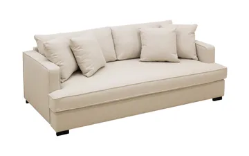 Rossita 3-sits Djup Soffa med Hel dyna i Bouclé - Beige - Products - Möbler - Soffa - 3 sits soffa