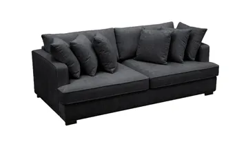 Rossita 4-sits Djup Soffa i Chenille - Svart - Products - Möbler - Soffa - 4 sits soffa