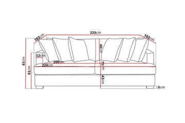 Rossita 4-sits Djup Soffa i Manchester - Greige - Products - Möbler - Soffa - 4 sits soffa