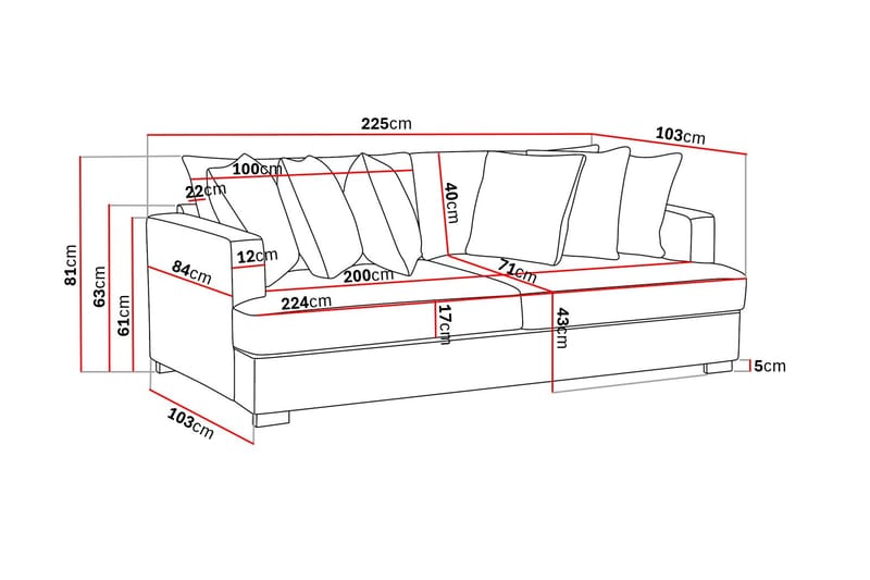 Rossita 4-sits Djup Soffa i Manchester - Offwhite - Products - Möbler - Soffa - Sammetssoffa