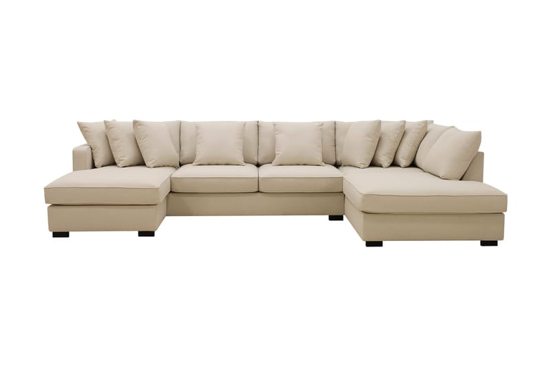 Rossita 5-sits Högervänd U-formad Djup Soffa med Divan och Schäslong i Bouclé - Beige - Products - Möbler - Soffa - U-soffa