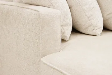 Rossita 5-sits Högervänd U-formad Djup Soffa med Divan och Schäslong i Chenille - Beige - Products - Möbler - Soffa - U-soffa