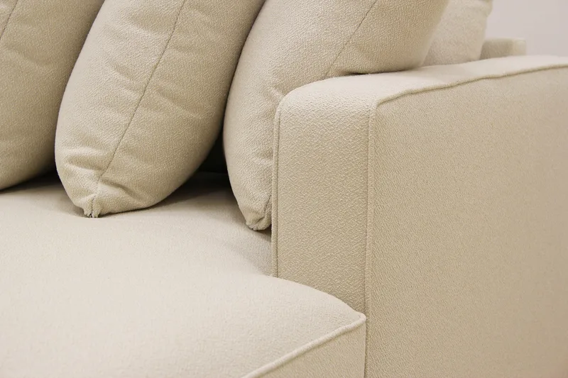 Rossita 5-sits Vänstervänd U-formad Djup Soffa med Divan och Schäslong i Bouclé - Beige - Products - Möbler - Soffa - U-soffa