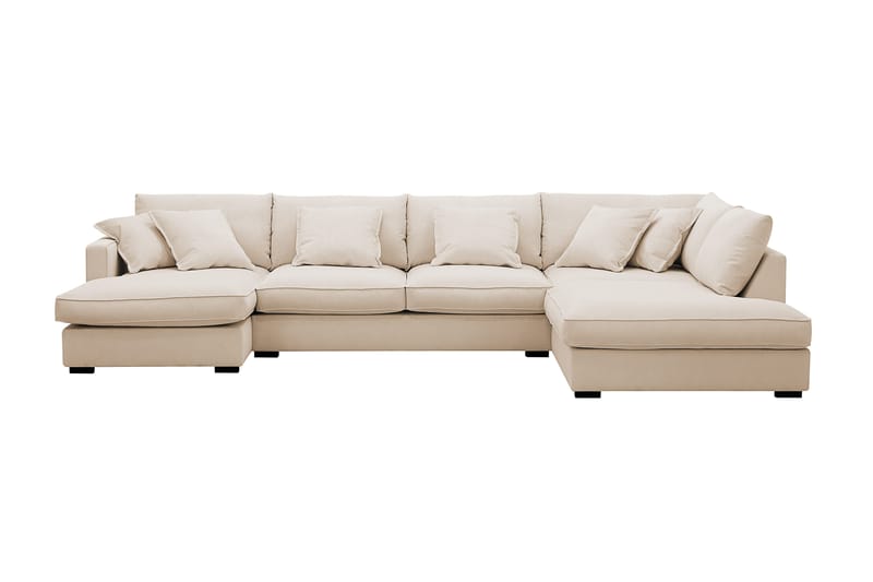 Rossita Lyx 5-sits Vänstervänd U-formad Extra djup Soffa med Divan och Schäslong i Manchester, Beige