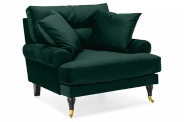 Andrew Soffgrupp 2+1 Sammet - Grön - Products - Möbler - Soffa - Soffgrupp - Howard soffgrupp