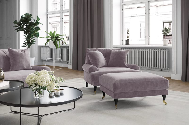 Andrew Soffgrupp 2+1 Sammet - Lila - Products - Möbler - Soffa - Soffgrupp - Howard soffgrupp