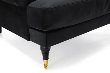 Andrew Soffgrupp 2+1 Sammet - Svart - Products - Möbler - Soffa - Soffgrupp - Howard soffgrupp