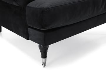Andrew Soffgrupp 2+1 Sammet - Svart - Products - Möbler - Soffa - Soffgrupp - Howard soffgrupp