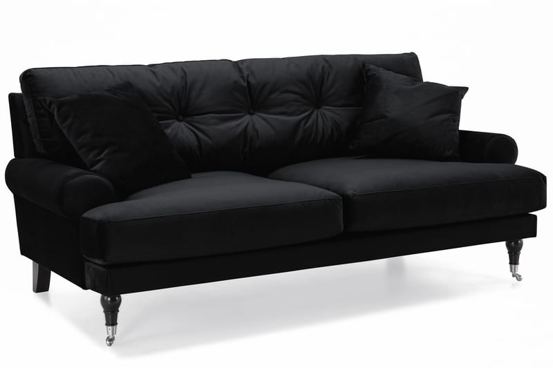 Andrew Soffgrupp 2+1 Sammet - Svart - Products - Möbler - Soffa - Soffgrupp - Howard soffgrupp