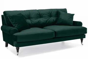 Andrew Soffgrupp 3+1 Sammet - Grön - Products - Möbler - Soffa - Soffgrupp - Howard soffgrupp