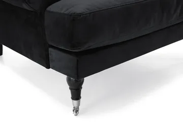 Andrew Soffgrupp 3+1 Sammet - Svart - Products - Möbler - Soffa - Soffgrupp - Howard soffgrupp