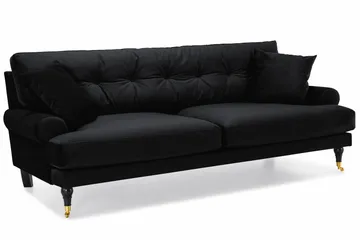 Andrew Soffgrupp 3+2+1 Sammet - Svart - Products - Möbler - Soffa - Soffgrupp - Howard soffgrupp