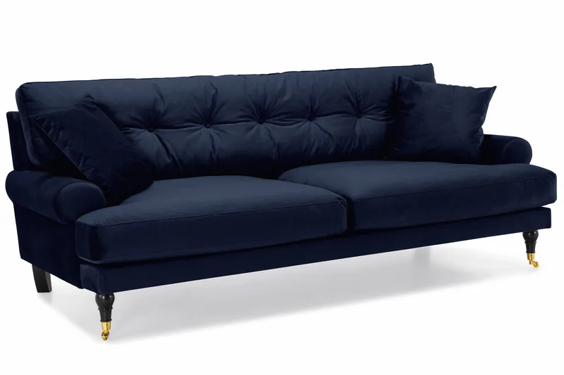 Andrew Soffgrupp 3+2 Sammet - Blå - Products - Möbler - Soffa - Soffgrupp - Howard soffgrupp