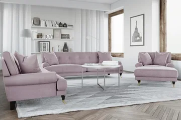 Andrew Soffgrupp 3+2 Sammet - Lila - Products - Möbler - Soffa - Soffgrupp - Howard soffgrupp