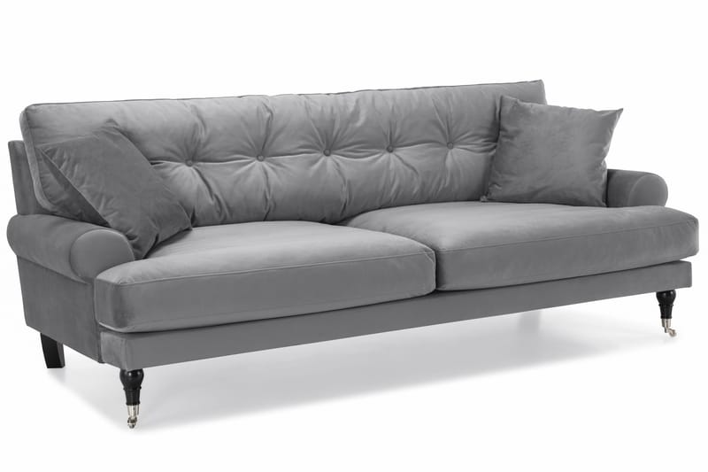 Andrew Soffgrupp 3+2 Sammet - Ljusgrå - Products - Möbler - Soffa - Soffgrupp - Howard soffgrupp