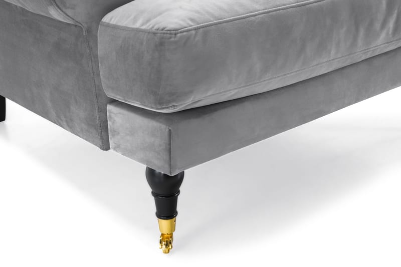 Andrew Soffgrupp 3+2 Sammet - Ljusgrå - Products - Möbler - Soffa - Soffgrupp - Howard soffgrupp