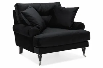 Andrew Soffgrupp 3+2 Sammet - Svart - Products - Möbler - Soffa - Soffgrupp - Howard soffgrupp