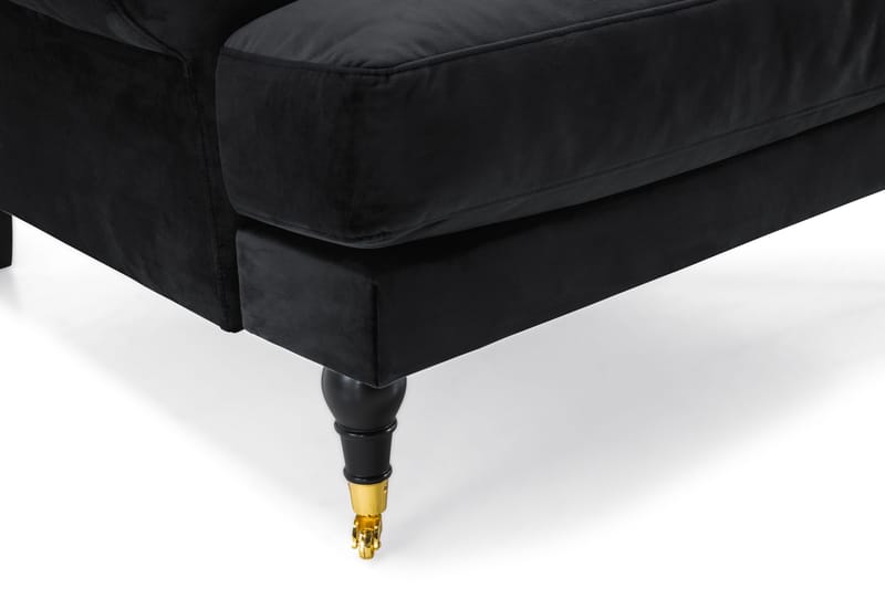 Andrew Soffgrupp 3+2 Sammet - Svart - Products - Möbler - Soffa - Soffgrupp - Howard soffgrupp