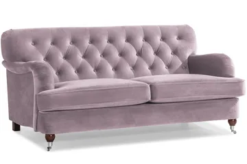 Howard Riviera Soffgrupp 3-sits + 2-sits Soffa + Fåtölj + Fotpall i Sammet - Lila - Products - Möbler - Soffa - Soffgrupp - Howard soffgrupp