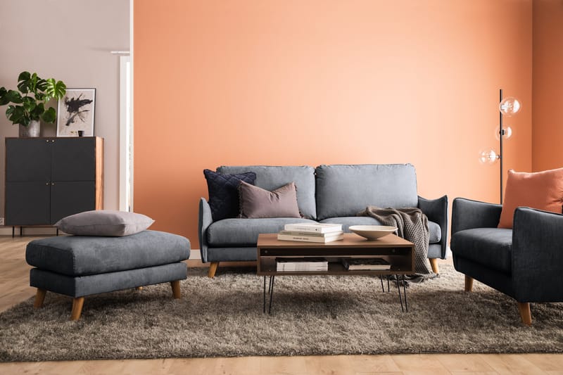 Trend Lyx 2-sits Soffa - Mörkgrå/Ek - Products - Möbler - Soffa - 2 sits soffa