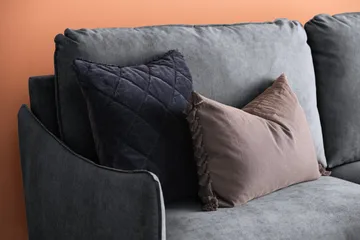 Trend Lyx 3-sits Soffa - Mörkgrå/Ek - Products - Möbler - Soffa - 3 sits soffa