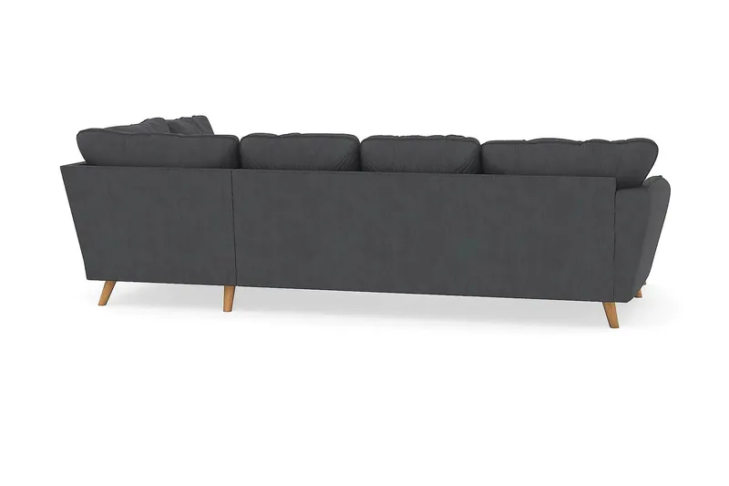 Trend Lyx 4-sits Högervänd U-formad Soffa med Divan och Schäslong i Manchester - Mörkgrå - Products - Möbler - Soffa - U-soffa