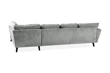 Trend Lyx 4-sits Högervänd U-formad Soffa med Divan och Schäslong i Tyg - Grå - Products - Möbler - Soffa - U-soffa