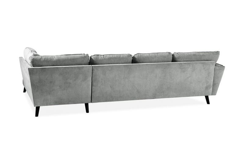 Trend Lyx 4-sits Högervänd U-formad Soffa med Divan och Schäslong i Tyg - Grå - Products - Möbler - Soffa - U-soffa
