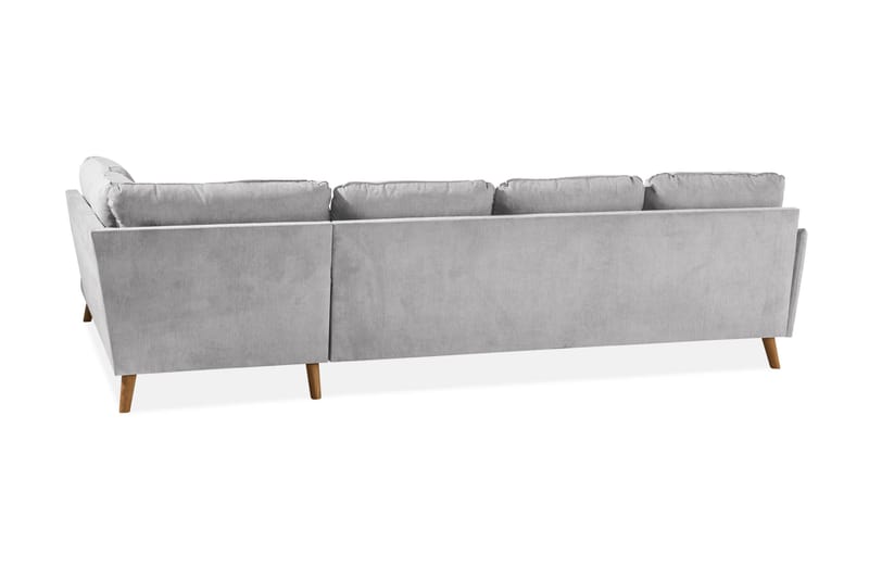 Trend Lyx 4-sits Högervänd U-formad Soffa med Divan och Schäslong i Tyg - Ljusgrå - Products - Möbler - Soffa - U-soffa